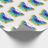 Rainbow Butterfly Peacock Eye Geschenkpapier (Ecke)