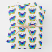 Rainbow Butterfly Peacock Eye Geschenkpapier Set (Beispiel)
