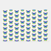 Rainbow Butterfly Peacock Eye Geschenkpapier Set (Vorderseite)