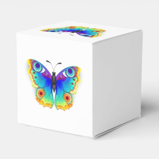 Rainbow Butterfly Peacock Eye Geschenkschachtel (Rückseite)