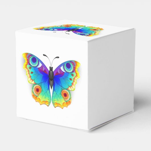 Rainbow Butterfly Peacock Eye Geschenkschachtel (Rückseite)