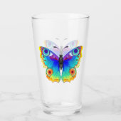 Rainbow Butterfly Peacock Eye Glas (Rückseite)