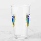 Rainbow Butterfly Peacock Eye Glas (Rechts)