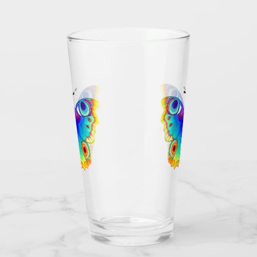 Rainbow Butterfly Peacock Eye Glas (Rechts)