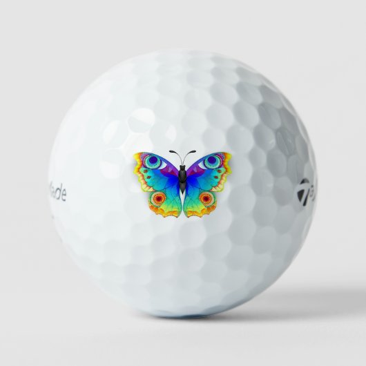 Rainbow Butterfly Peacock Eye Golfball (Vorderseite)