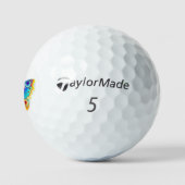 Rainbow Butterfly Peacock Eye Golfball (Logo)