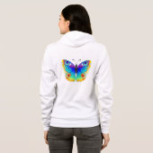 Rainbow Butterfly Peacock Eye Hoodie (Schwarz voll)