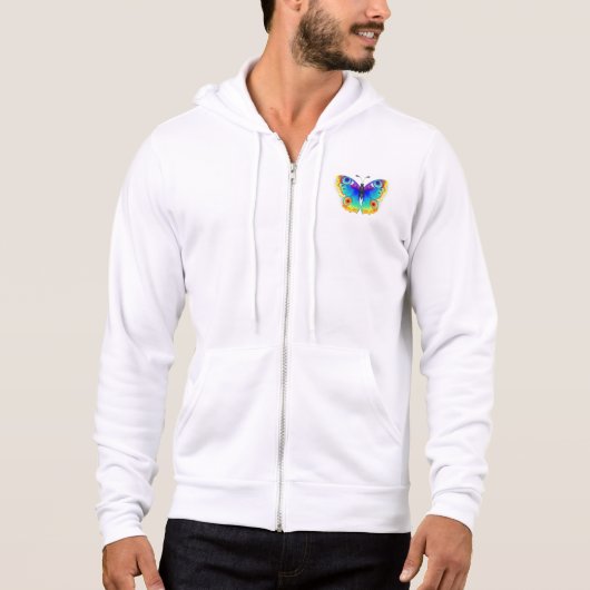 Rainbow Butterfly Peacock Eye Hoodie (Vorderseite)