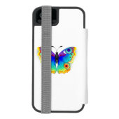 Rainbow Butterfly Peacock Eye Incipio iPhone Geldbeutel-Hülle (Folio Rückseite)