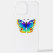 Rainbow Butterfly Peacock Eye iPhone Hülle (Rückseite)