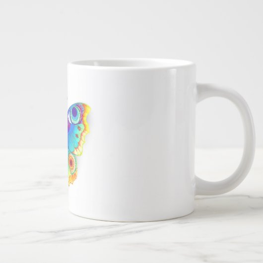 Rainbow Butterfly Peacock Eye Jumbo-Tasse (Rechts)