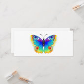 Rainbow Butterfly Peacock Eye Karte (Vorderseite/Rückseite Beispiel)