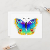 Rainbow Butterfly Peacock Eye Karte (Vorderseite/Rückseite Beispiel)
