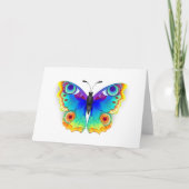 Rainbow Butterfly Peacock Eye Karte (Vorderseite)