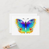 Rainbow Butterfly Peacock Eye Karte (Vorderseite/Rückseite Beispiel)