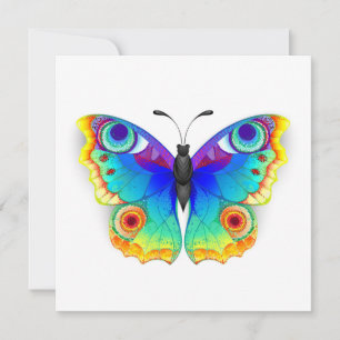 Rainbow Butterfly Peacock Eye Karte