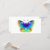 Rainbow Butterfly Peacock Eye Karte (Vorderseite/Rückseite Beispiel)