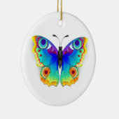 Rainbow Butterfly Peacock Eye Keramik Ornament (Rechts)