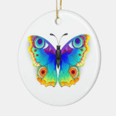 Rainbow Butterfly Peacock Eye Keramik Ornament (Links)