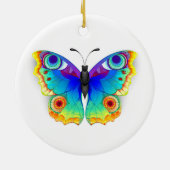 Rainbow Butterfly Peacock Eye Keramik Ornament (Hinten)