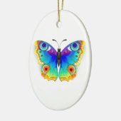 Rainbow Butterfly Peacock Eye Keramik Ornament (Links)