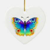 Rainbow Butterfly Peacock Eye Keramik Ornament (Hinten)