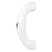 Rainbow Butterfly Peacock Eye Keramik Schrankknauf (Seitenansicht)