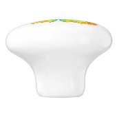 Rainbow Butterfly Peacock Eye Keramikknauf (Seitenansicht)