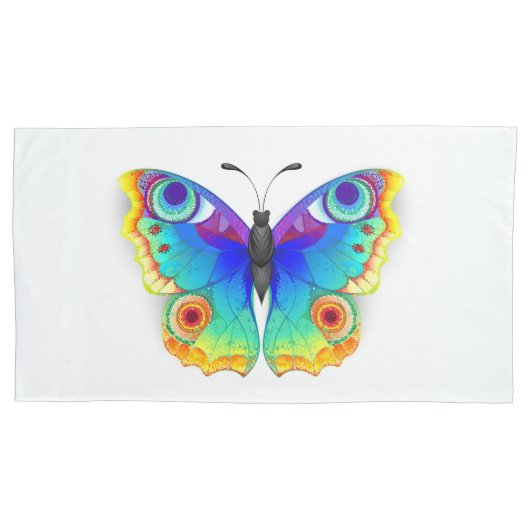 Rainbow Butterfly Peacock Eye Kissenbezug (Vorderseite)
