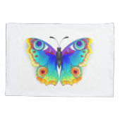 Rainbow Butterfly Peacock Eye Kissenbezug (Rückseite)