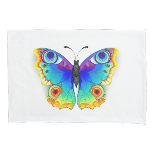 Rainbow Butterfly Peacock Eye Kissenbezug (Vorderseite)