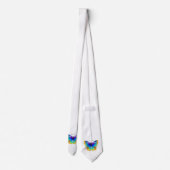 Rainbow Butterfly Peacock Eye Krawatte (Rückseite)