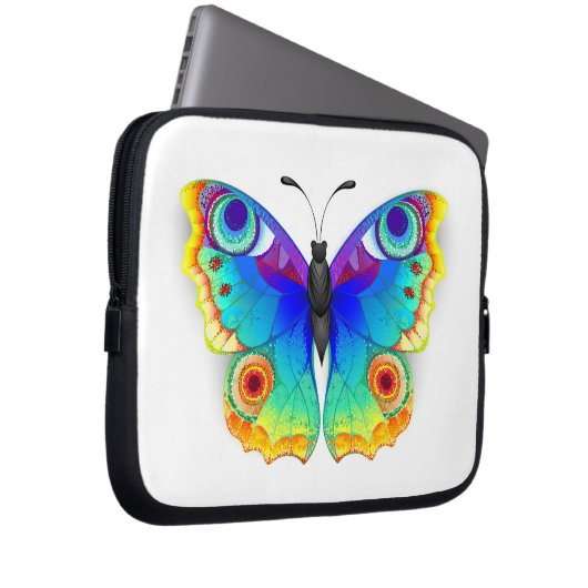 Rainbow Butterfly Peacock Eye Laptopschutzhülle (Vorne Rechts)