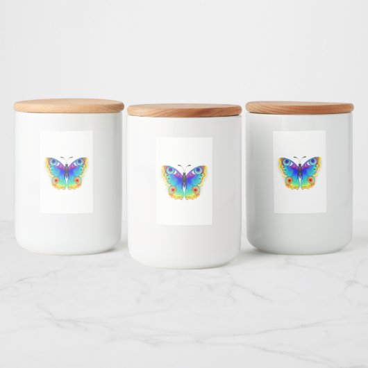 Rainbow Butterfly Peacock Eye Lebensmitteletikett (Flaschen)