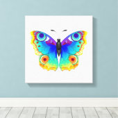 Rainbow Butterfly Peacock Eye Leinwanddruck (Insitu (Holzboden))