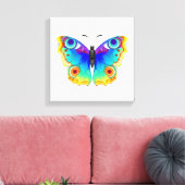 Rainbow Butterfly Peacock Eye Leinwanddruck (Insitu (Wohnzimmer))