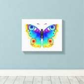 Rainbow Butterfly Peacock Eye Leinwanddruck (Insitu (Holzboden))