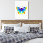 Rainbow Butterfly Peacock Eye Leinwanddruck (Insitu (Schlafzimmer))