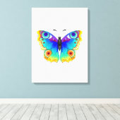 Rainbow Butterfly Peacock Eye Leinwanddruck (Insitu (Holzboden))