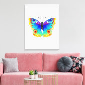 Rainbow Butterfly Peacock Eye Leinwanddruck (Insitu (Wohnzimmer))