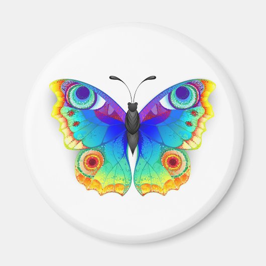 Rainbow Butterfly Peacock Eye Magnet (Vorne)