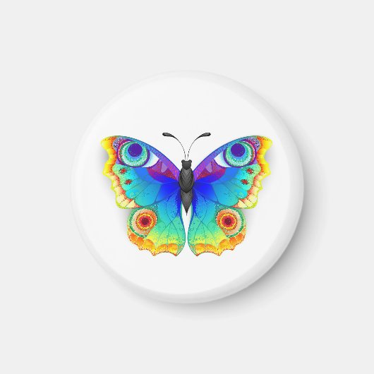 Rainbow Butterfly Peacock Eye Magnet (Vorne)