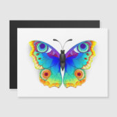 Rainbow Butterfly Peacock Eye Magneteinladung (Vorne/Hinten)