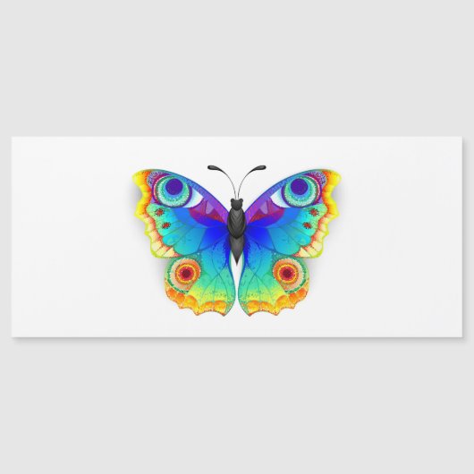 Rainbow Butterfly Peacock Eye Magneteinladung (Vorderseite)