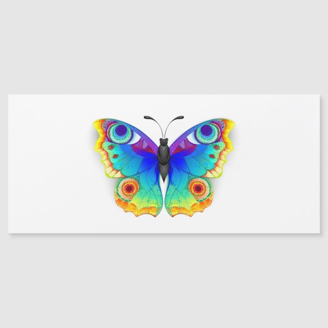 Rainbow Butterfly Peacock Eye Magnetkarte (Vorderseite)