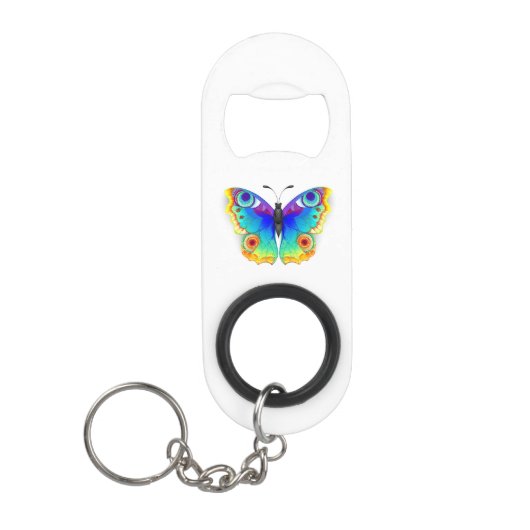Rainbow Butterfly Peacock Eye Mini Flaschenöffner (Vorderseite)