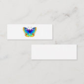 Rainbow Butterfly Peacock Eye Mini Visitenkarte (Vorne/Hinten)