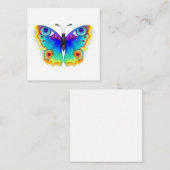 Rainbow Butterfly Peacock Eye Mitteilungskarte (Vorne/Hinten)