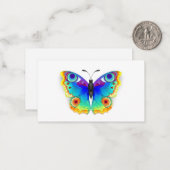 Rainbow Butterfly Peacock Eye Mitteilungskarte (Vorderseite/Rückseite Beispiel)