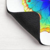 Rainbow Butterfly Peacock Eye Mousepad (Ecke)